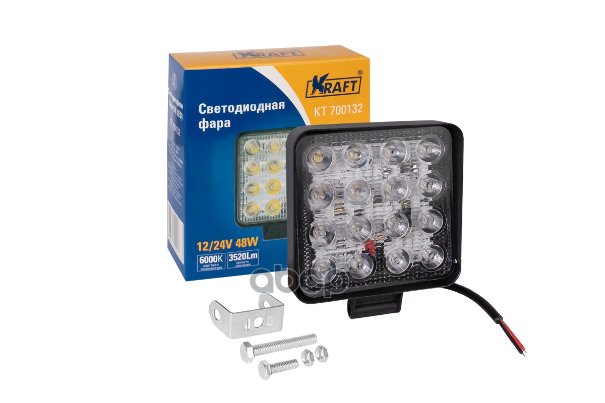 KRAFT Светодиодная фара 16 LED 9-60V 48W