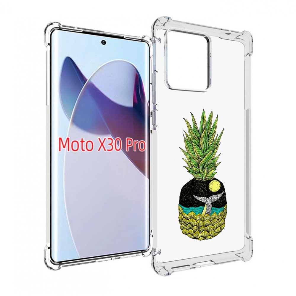 

Чехол MyPads ананас с китом для Motorola Moto X30 Pro, Прозрачный, Tocco