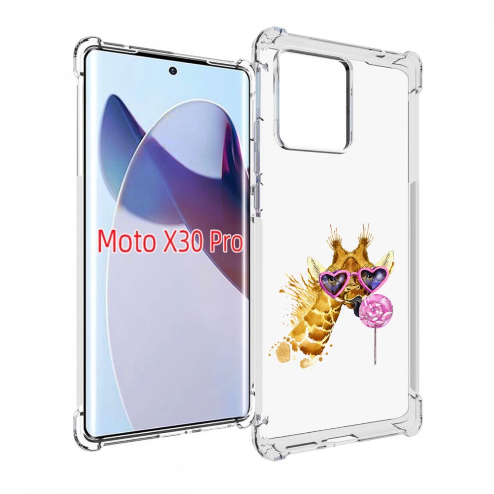 

Чехол MyPads акварельный жираф для Motorola Moto X30 Pro, Прозрачный, Tocco