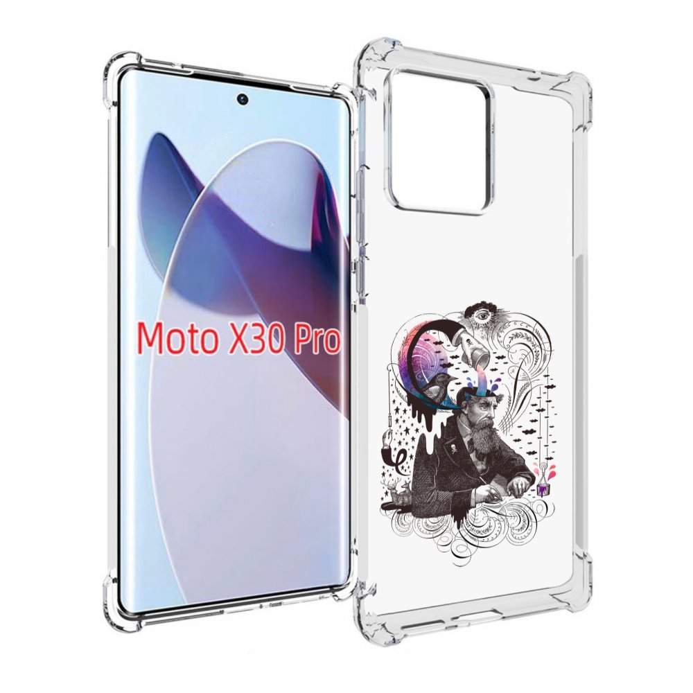 

Чехол MyPads абстракция думающий мужчина для Motorola Moto X30 Pro, Прозрачный, Tocco