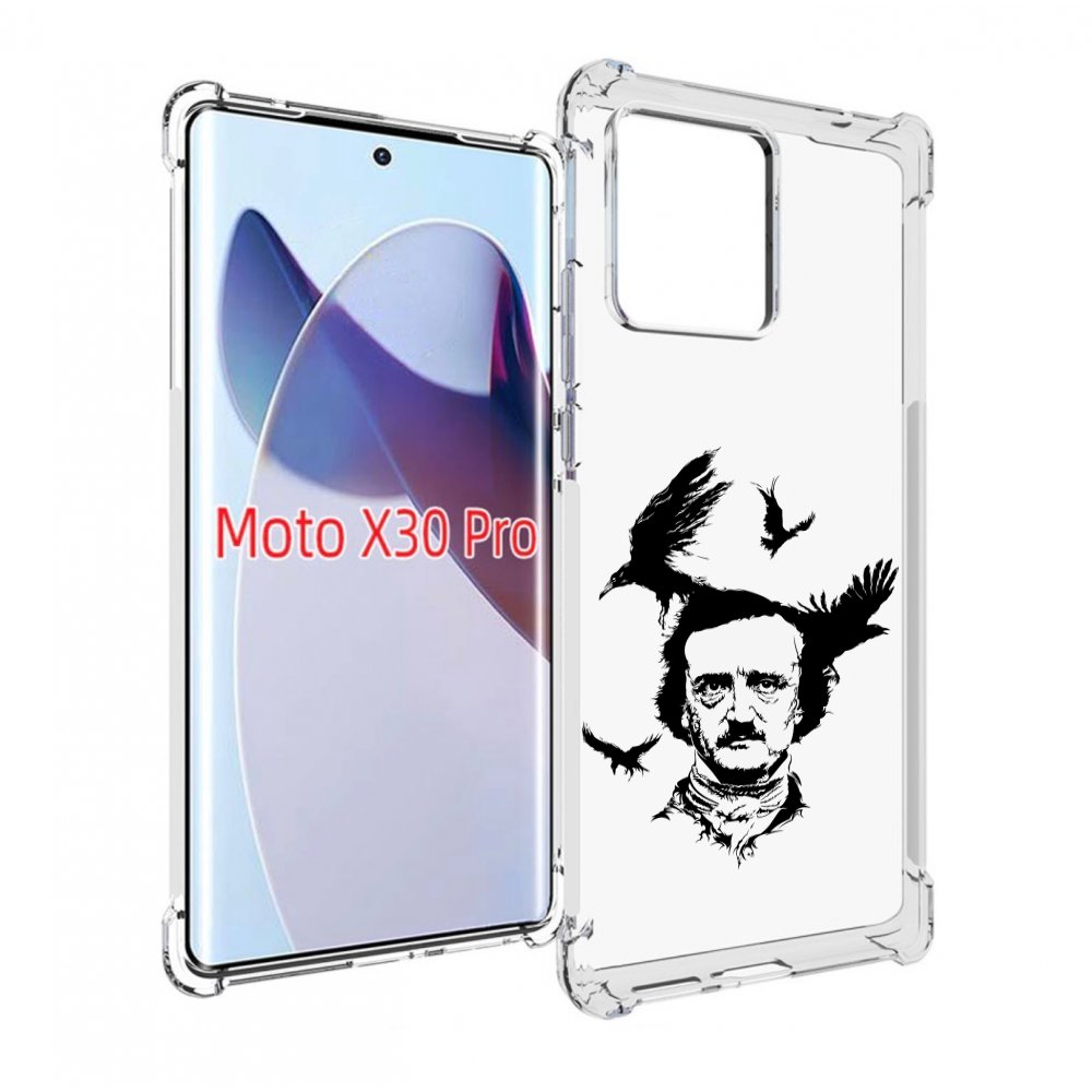 

Чехол MyPads Эдгар Аллан черно белый для Motorola Moto X30 Pro, Прозрачный, Tocco
