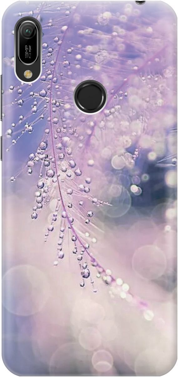 

Чехол на Honor 8A/8A Pro/Huawei Y6 (2019)/Y6 Prime (2019) "Ветка в капельках", Белый;синий, 2233