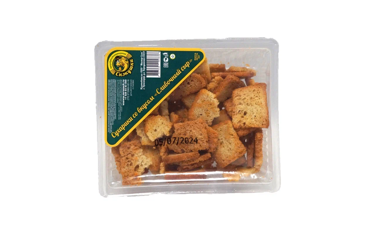 

Сухарики Снэкушки со вкусом сливочный сыр, 80 г