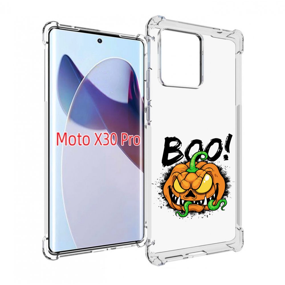 

Чехол MyPads Хэллоуин бу для Motorola Moto X30 Pro, Прозрачный, Tocco