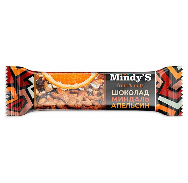 Печенье ореховое Mindy’S миндаль, апельсин и белый шоколад, 30 г
