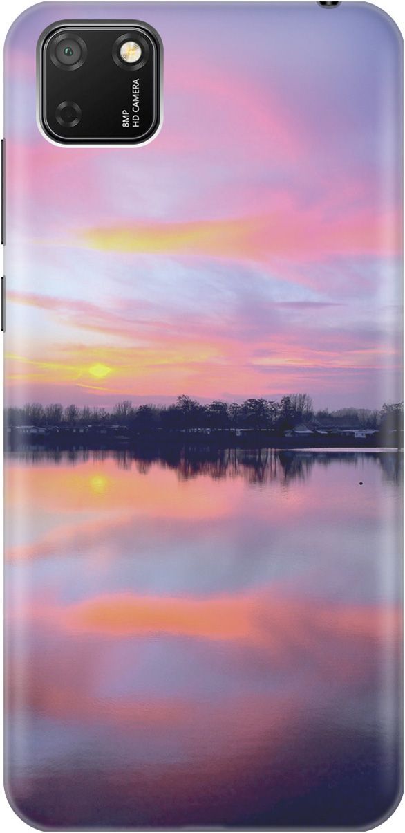

Чехол на Honor 9S/Huawei Y5P с принтом "Зарево над рекой", Голубой;фиолетовый, 2232