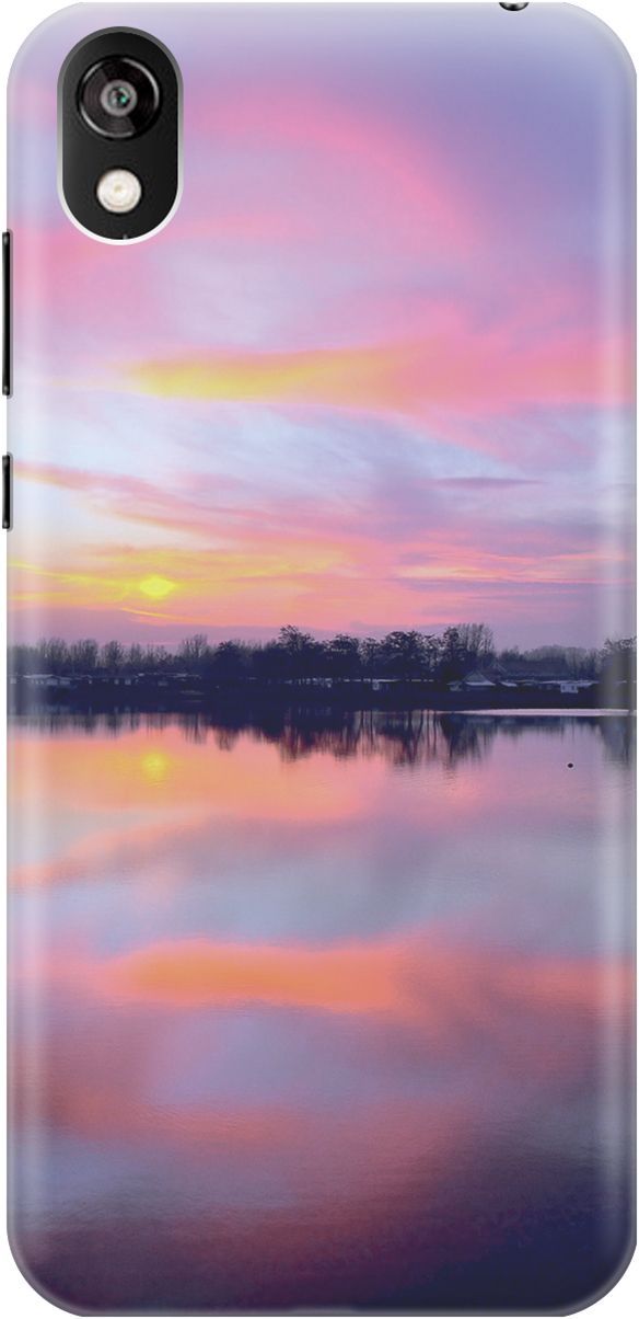 

Чехол на Honor 8S/Huawei Y5 (2019) "Зарево над рекой", Голубой;фиолетовый, 2230