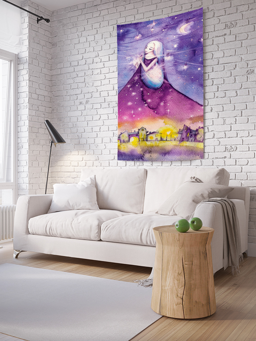 

Вертикальное фотопанно на стену JoyArty Ночь накрывает город 150x200 см, Ночь накрывает город