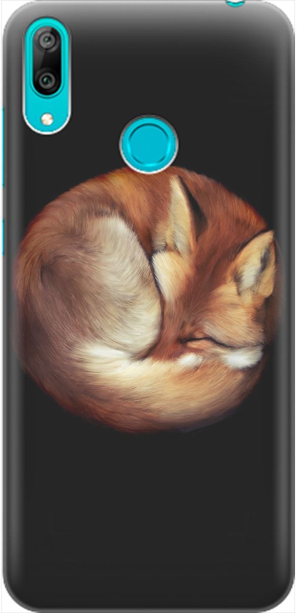 

Силиконовый чехол на Huawei Y7 (2019) с принтом "Спящая лиса", Оранжевый;черный, 1913