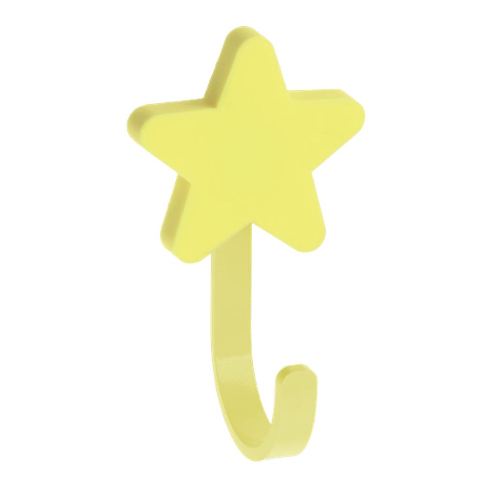 фото Крючок мебельный wm-star звезда желтый (комплект 2 шт) gtv