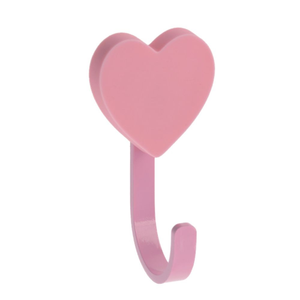 фото Крючок мебельный wm-heart сердце розовый (комплект 2 шт) gtv