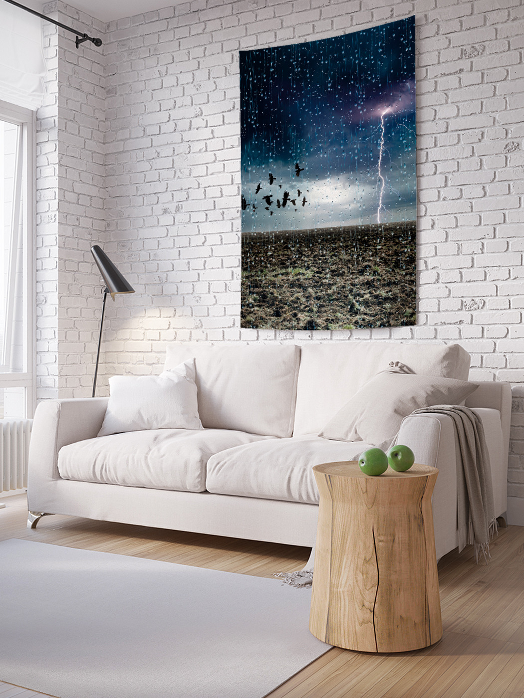 

Вертикальное фотопанно на стену JoyArty Гроза на поле 150x200 см, Гроза на поле