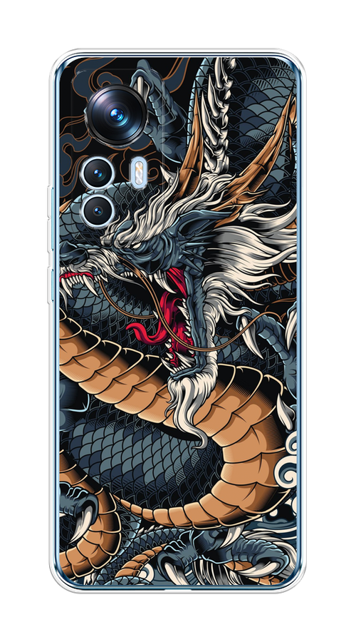 

Чехол на Xiaomi 12T "Japanese Dragon", Коричневый;черный;синий, 316650-1