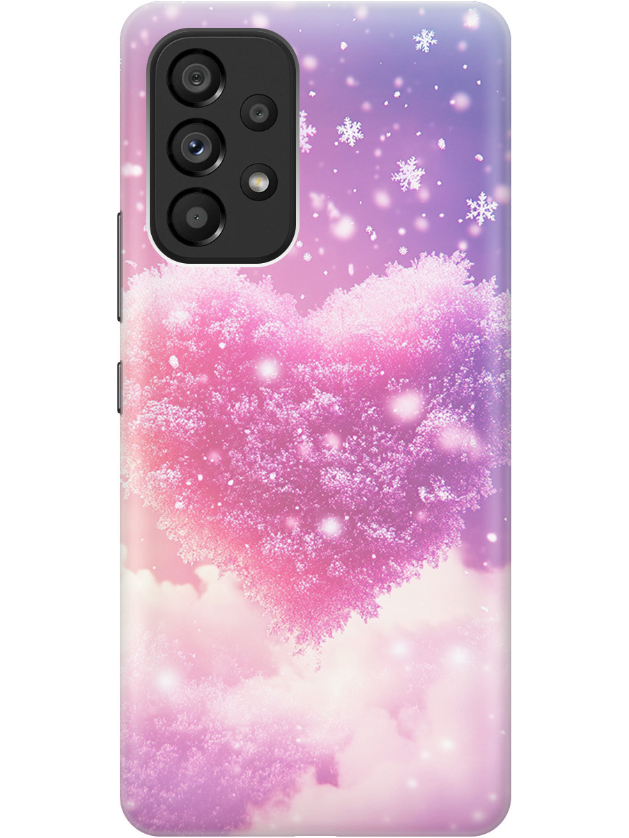 

Силиконовый чехол на Samsung Galaxy A53 5G с принтом "Пушистое сердце", Прозрачный;белый;розовый, 740133091