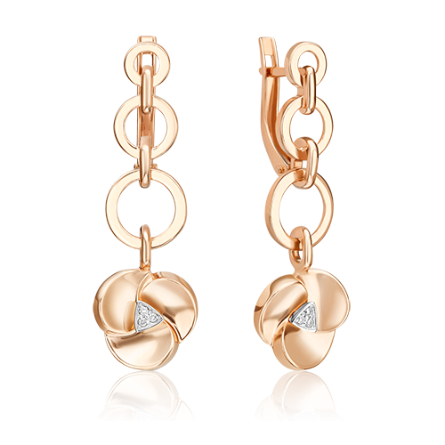 

Серьги подвески из золота с бриллиантом PLATINA jewelry 02-5013-00-101-1111, 02-5013-00-101-1111