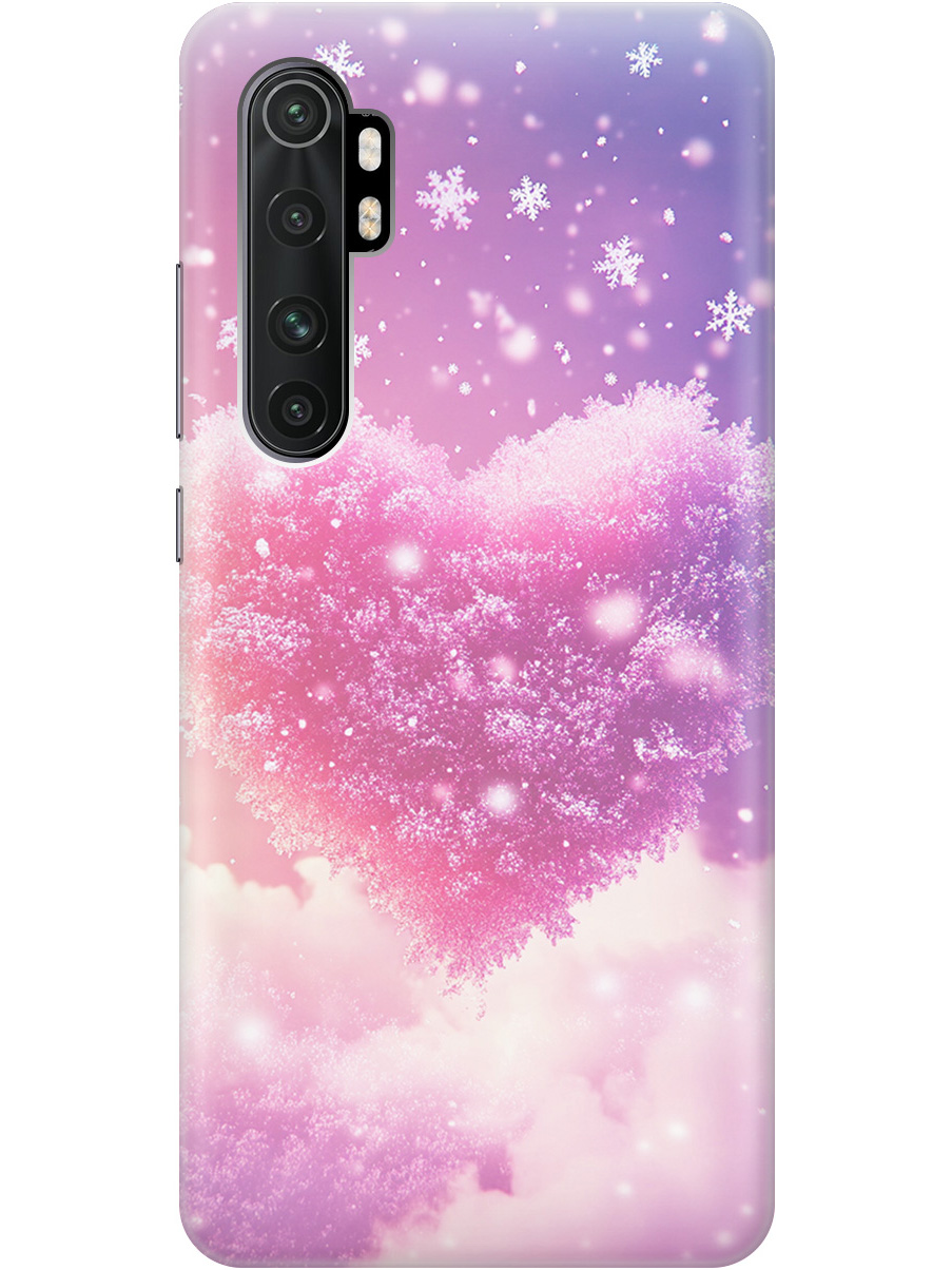 

Силиконовый чехол на Xiaomi Mi Note 10 Lite с принтом "Пушистое сердце", Прозрачный;белый;розовый, 723101291