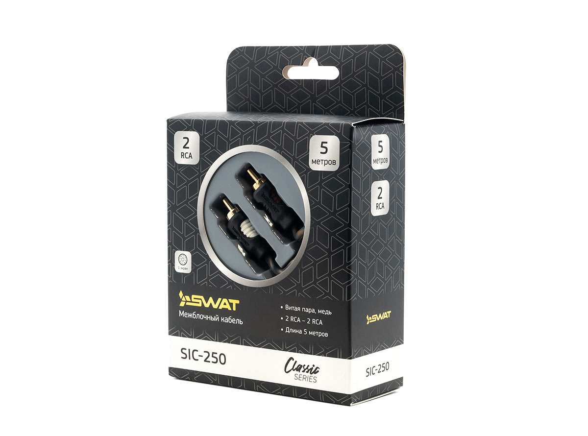 Кабель SWAT SIC-250 2RCA-2RCA, 5.0м