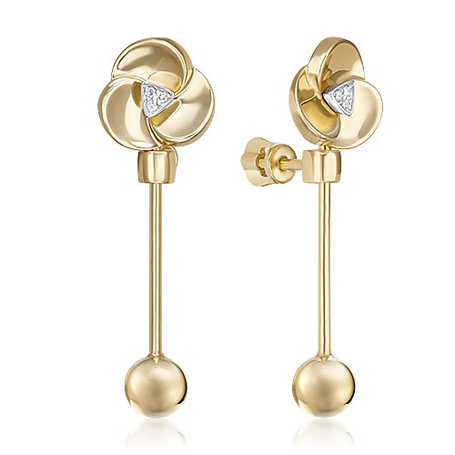 

Серьги из золота с бриллиантом PLATINA jewelry 02-5012-00-101-1121, 02-5012-00-101-1121