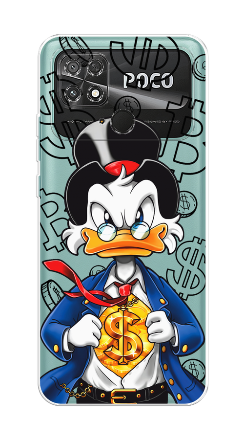 

Чехол на Xiaomi Poco C40 "Scrooge Goldman", Черный;белый;синий, 315850-1