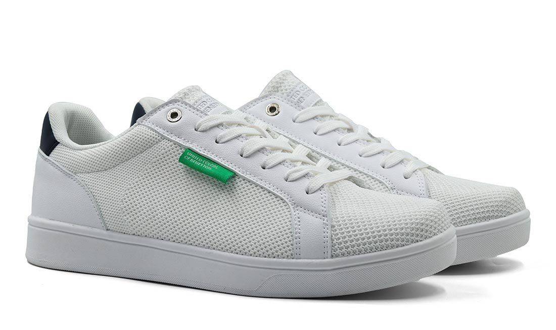 

Кеды мужские United Colors of Benetton LABEL KNIT BTM114015 белые 40 EU, LABEL KNIT BTM114015