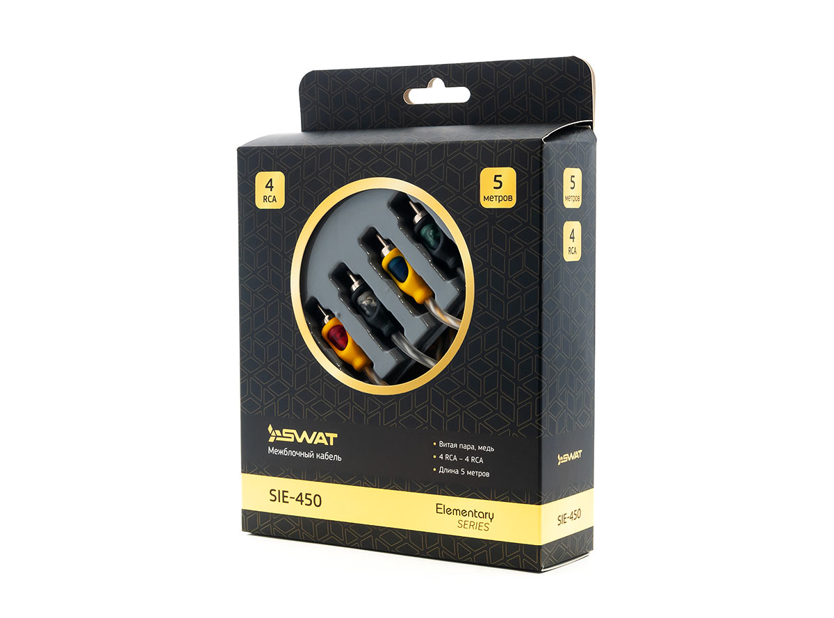 фото Кабель swat sie-450 4rca-4rca, 5м