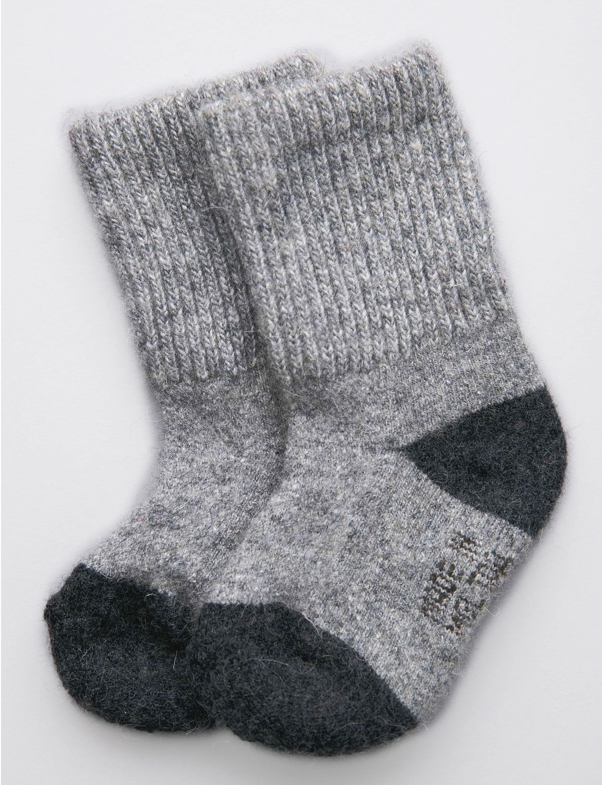 фото Детские носки из монгольской шерсти b210:b233 02103_12-14_серо-черные монголка
