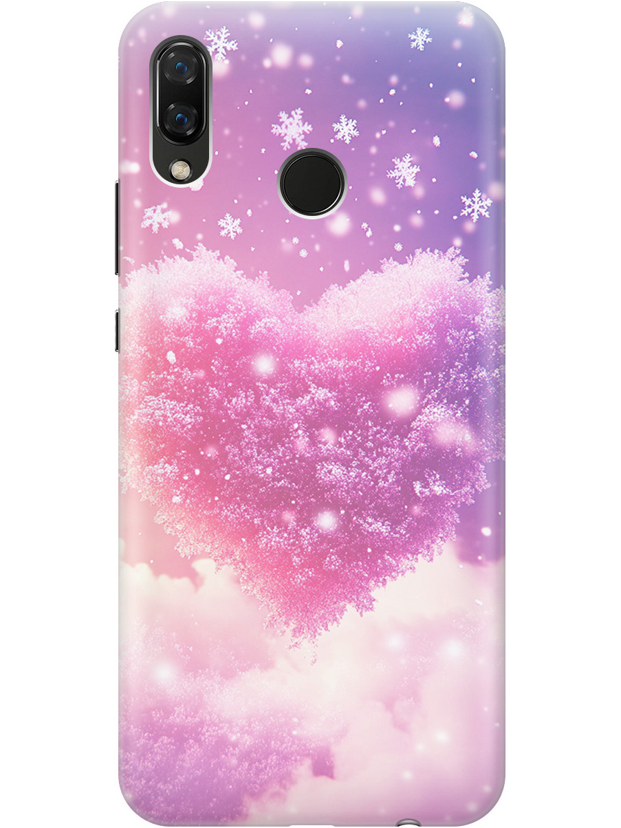 

Силиконовый чехол на Huawei Nova 3 с принтом "Пушистое сердце", Прозрачный;белый;розовый, 718981191