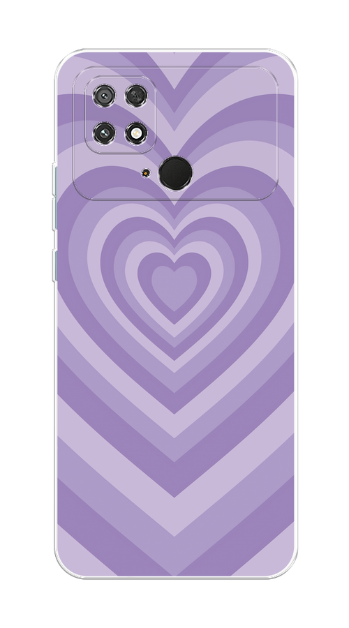 

Чехол на Xiaomi Poco C40 "Violet heart latte", Фиолетовый, 315850-1