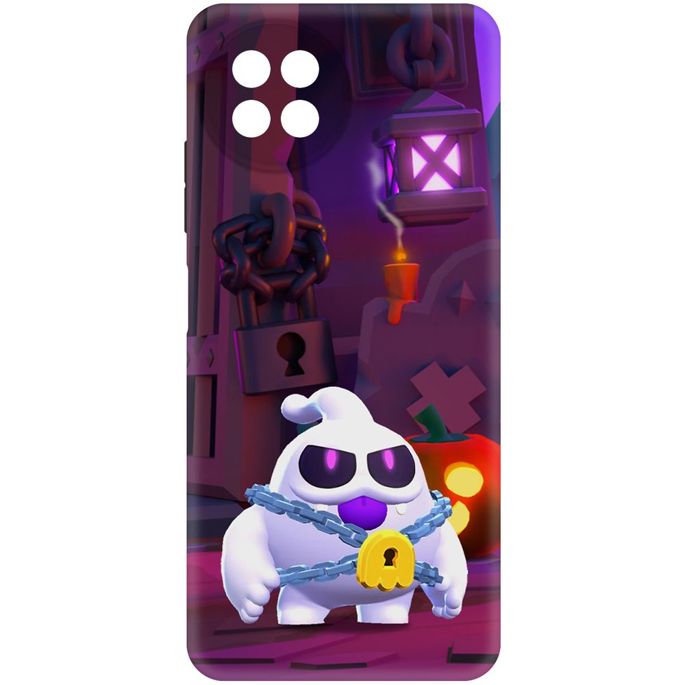 

Чехол-накладка Krutoff Soft Case Brawl Stars - Призрак Скуик для Itel S23 черный