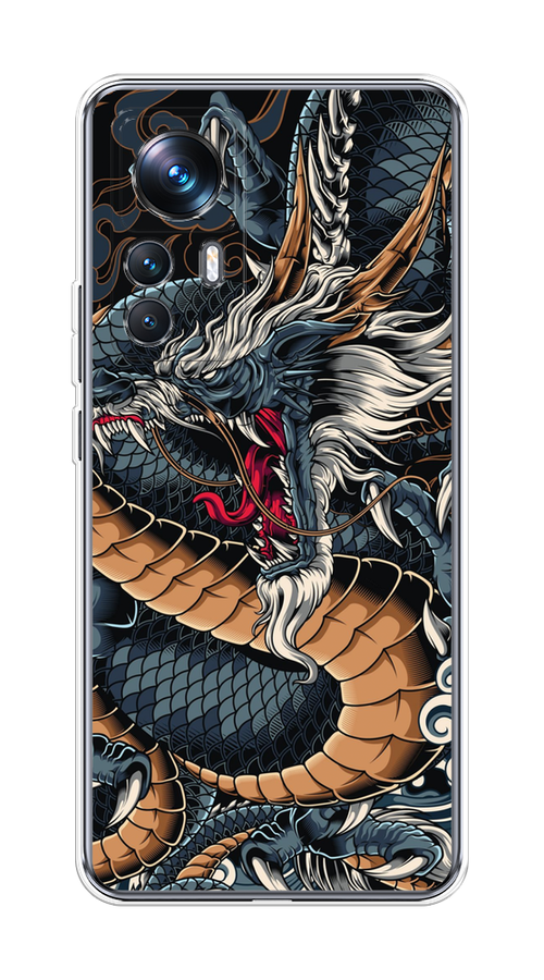 

Чехол на Xiaomi 12T Pro "Japanese Dragon", Коричневый;черный;синий, 315750-1
