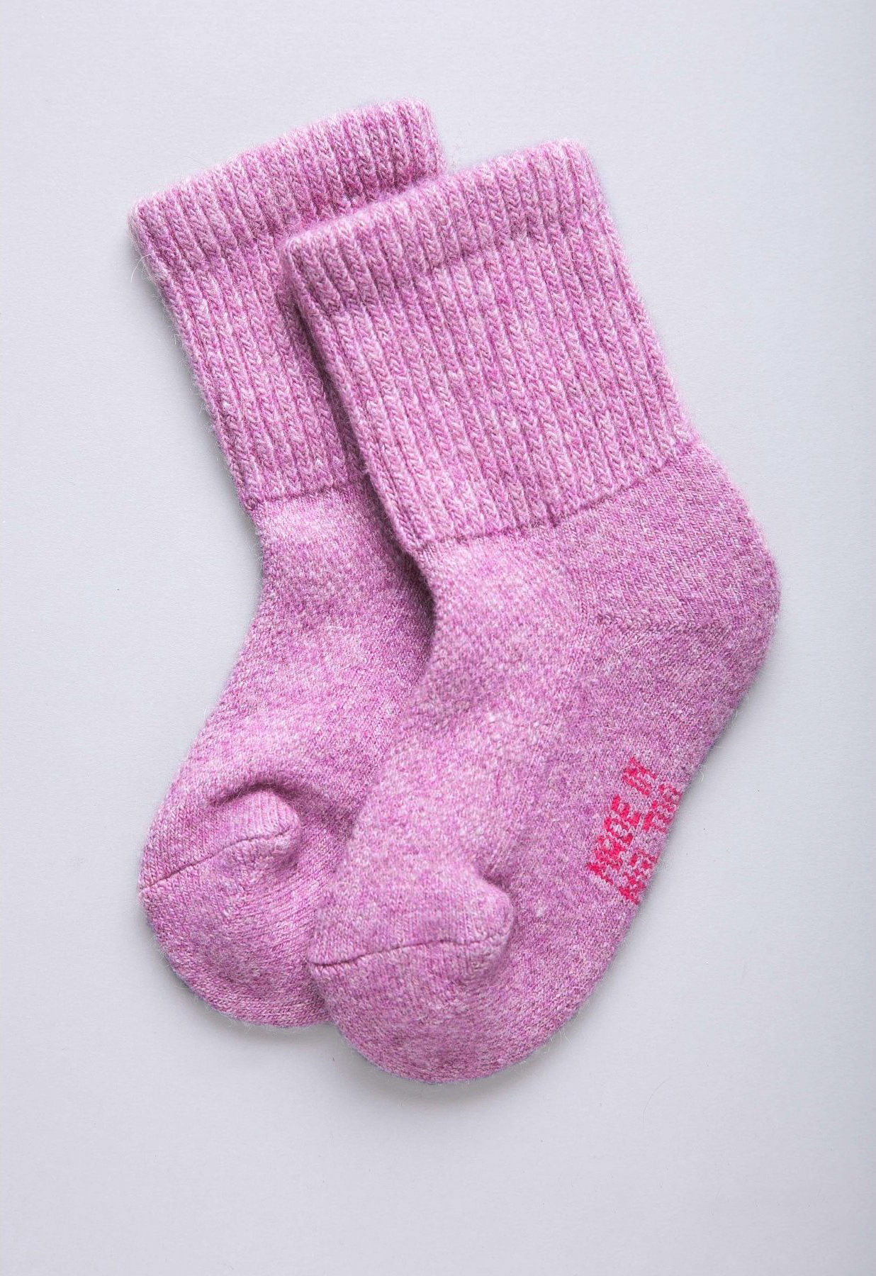 фото Детские носки монголка из монгольской шерсти 02110 р.12-14 р.розовые