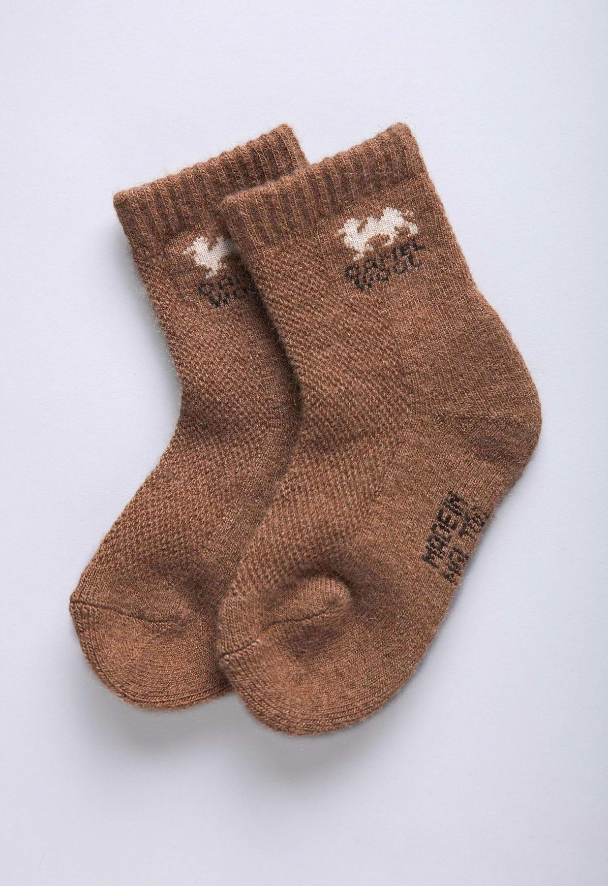 фото Детские носки монголка из 100% шерсти верблюда 02108 р.16-18 р.рыжие