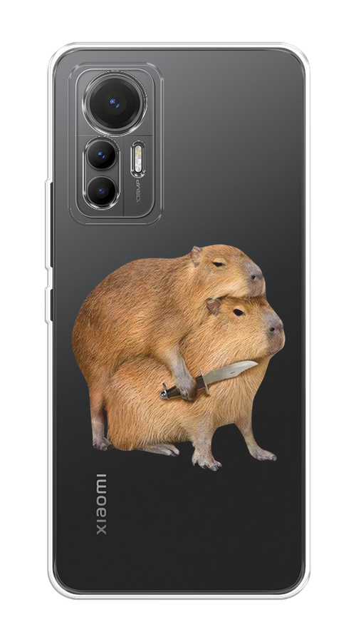 

Чехол на Xiaomi 12 Lite "Капибара с ножом", Бежевый, 315050-1