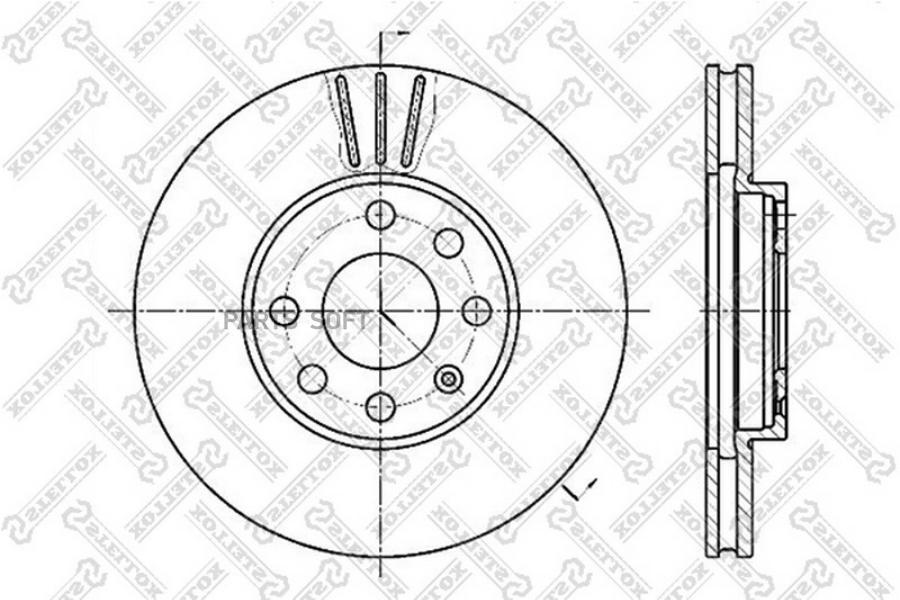 

Тормозной диск Stellox комплект 1 шт. 60203629VSX