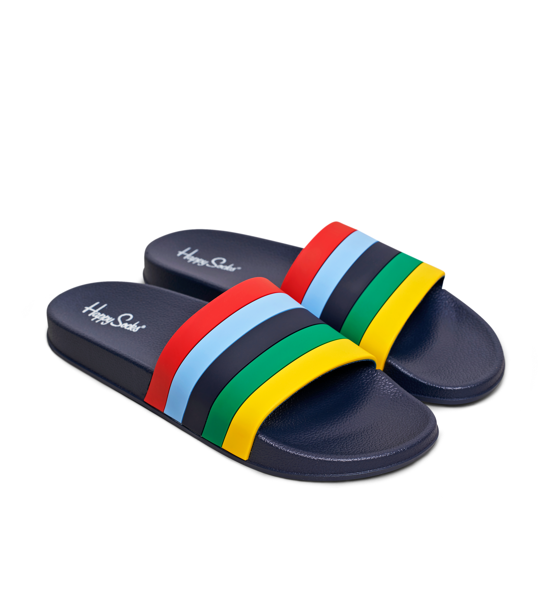 

Сланцы унисекс Happy socks shoes Pool Slider Stripe STR114 синие 42.5 EU, Pool Slider Stripe STR114