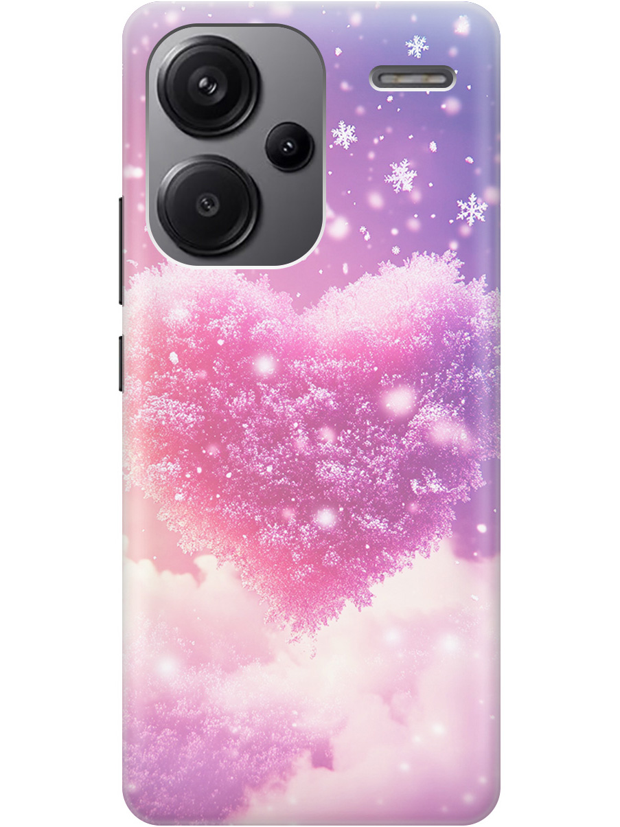 

Силиконовый чехол на Xiaomi Redmi Note 13 Pro + с принтом "Пушистое сердце", Прозрачный;белый;розовый, 776589291