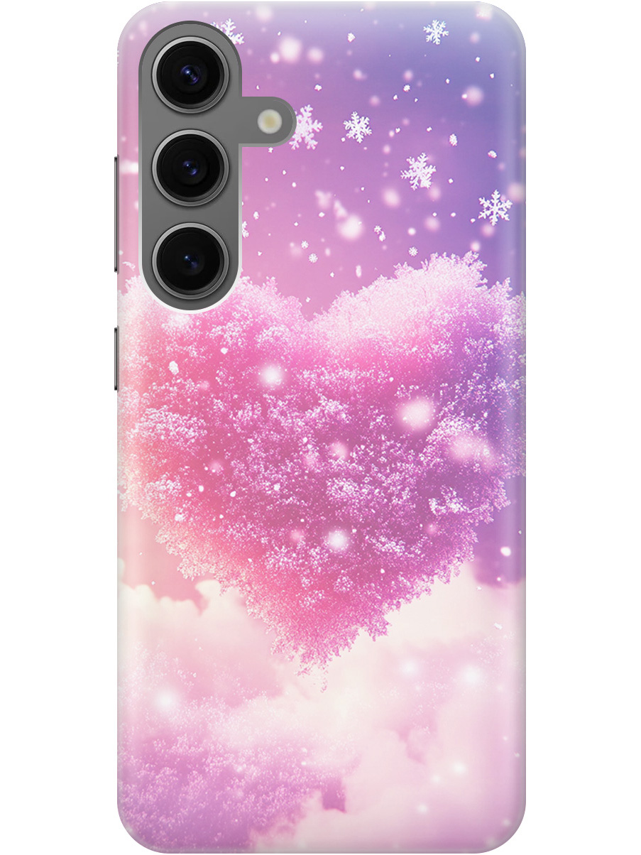 

Силиконовый чехол на Samsung Galaxy S24 с принтом "Пушистое сердце", Прозрачный;белый;розовый, 779825791
