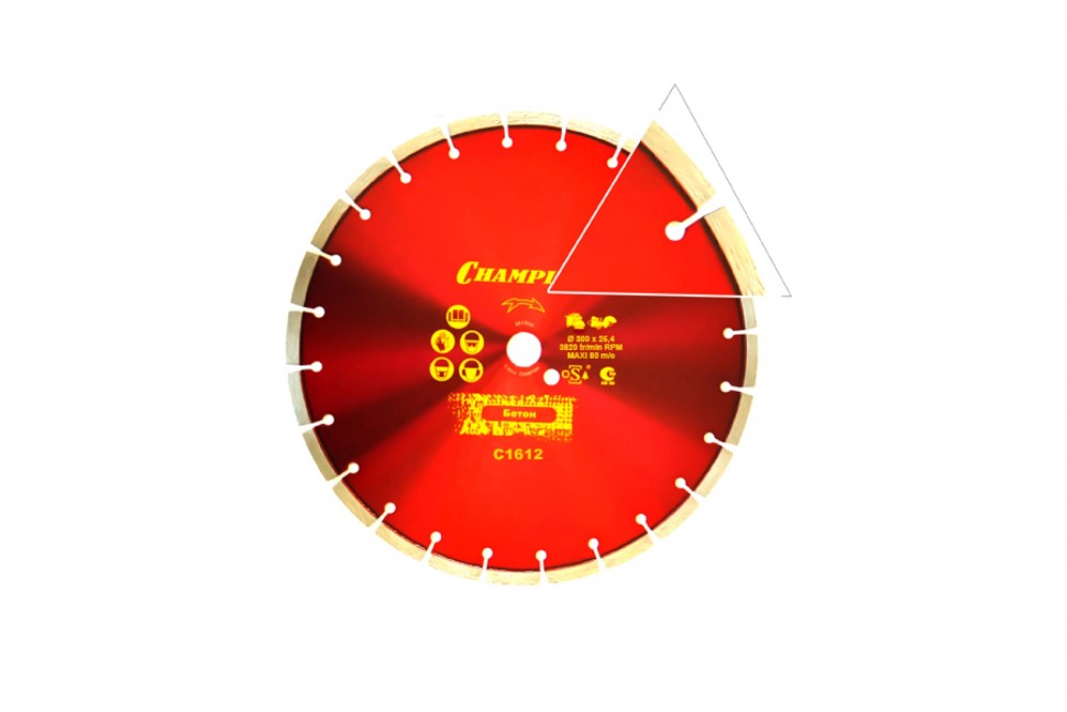 фото Диск алмазный по бетону 300/25,4 чемпион c1612 champion
