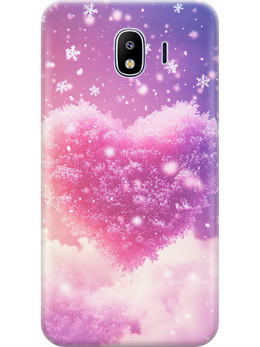 

Силиконовый чехол на Samsung Galaxy J4 (2018) с принтом "Пушистое сердце", Прозрачный;белый;розовый, 718358991