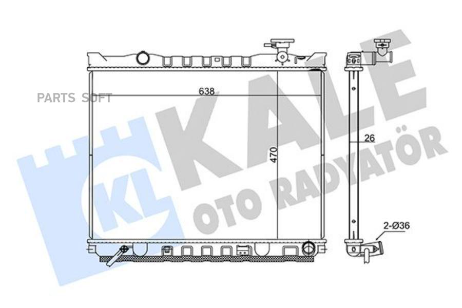

KALE Радиатор KIA SORENTO (06-) 2.5 CRDi