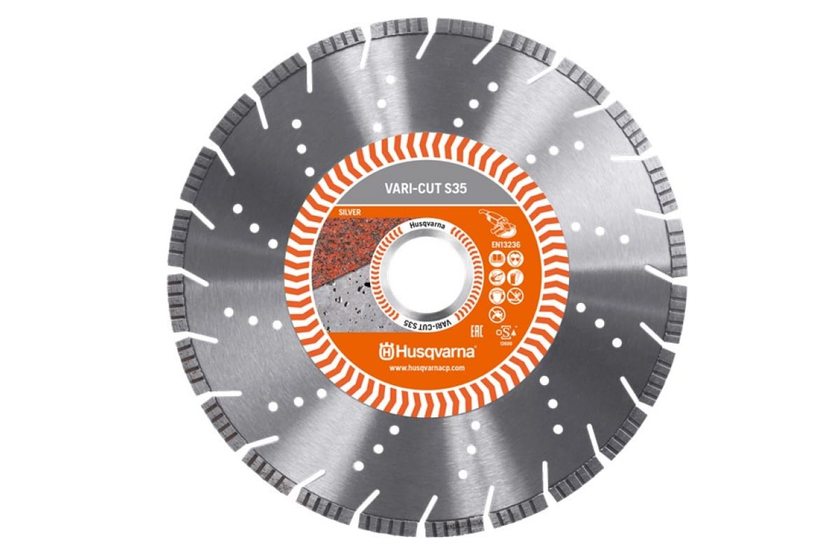 

Алмазный диск 125х22.2 мм Husqvarna Construction VARI-CUT S35 5798073-40