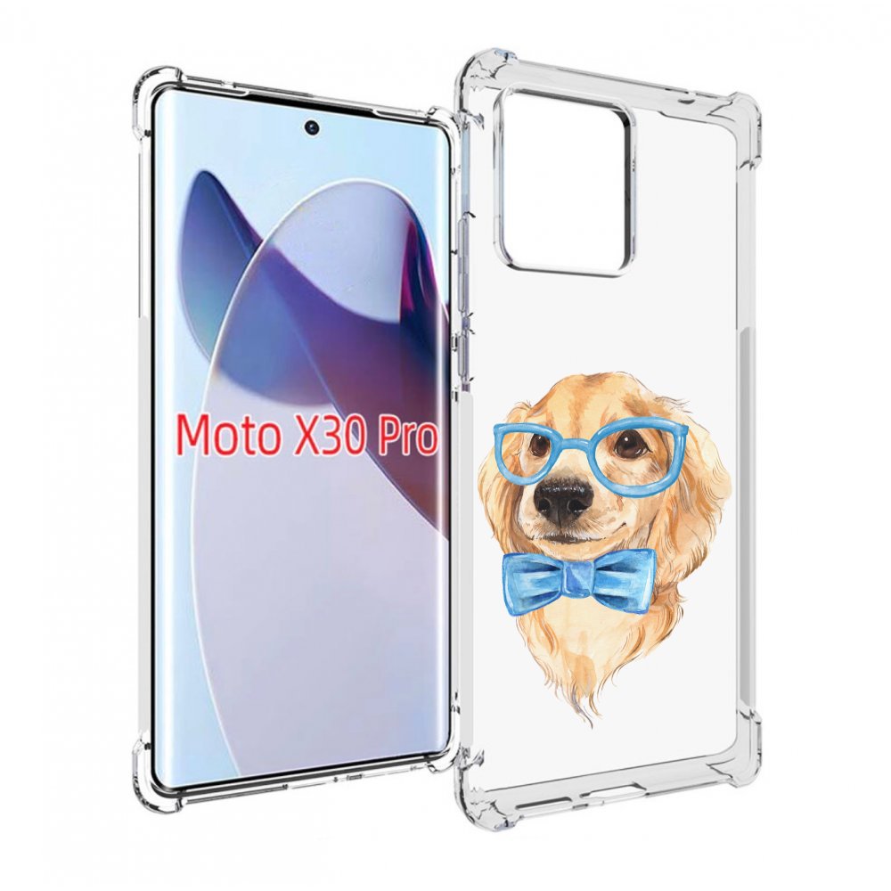 

Чехол MyPads Собака интеллигент для Motorola Moto X30 Pro, Прозрачный, Tocco