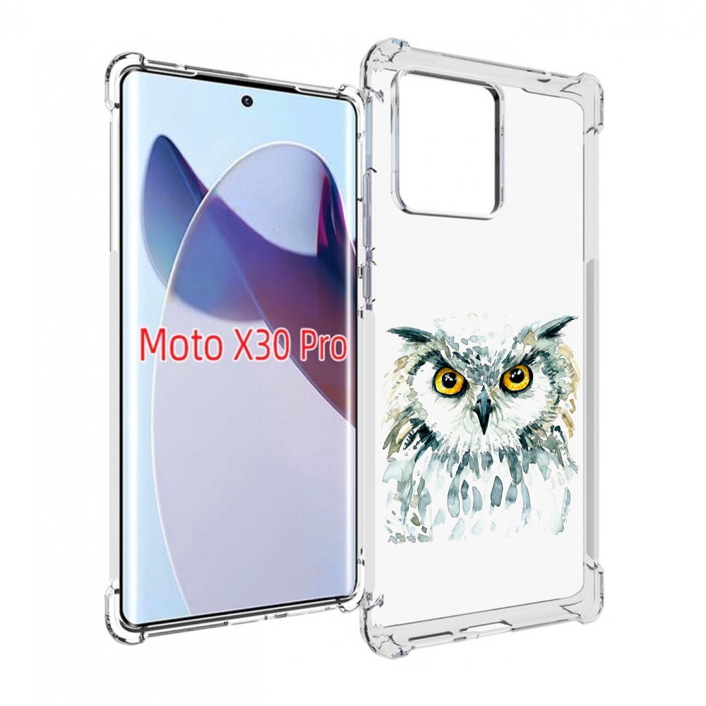 

Чехол MyPads Серьезная сова для Motorola Moto X30 Pro, Прозрачный, Tocco