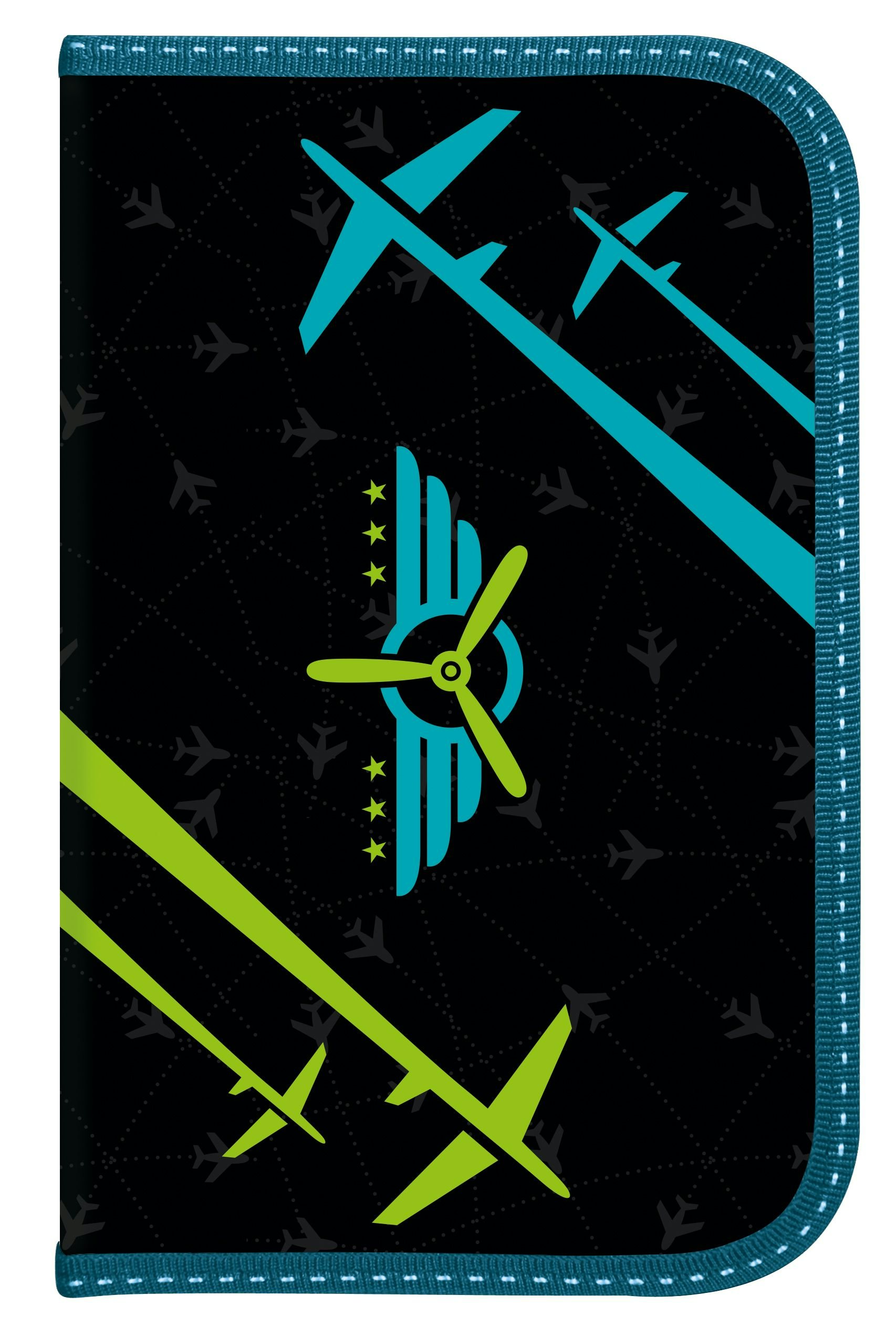 

Пенал SchoolФормат 1 отделение 19х11,5х2см Born to fly черный, Черный;голубой, 1838586