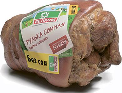 

Рулька варено-копченая Велком без кости свиная +-1 кг