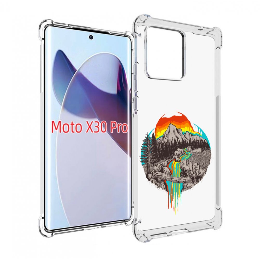 

Чехол MyPads Радужный водопад для Motorola Moto X30 Pro, Прозрачный, Tocco