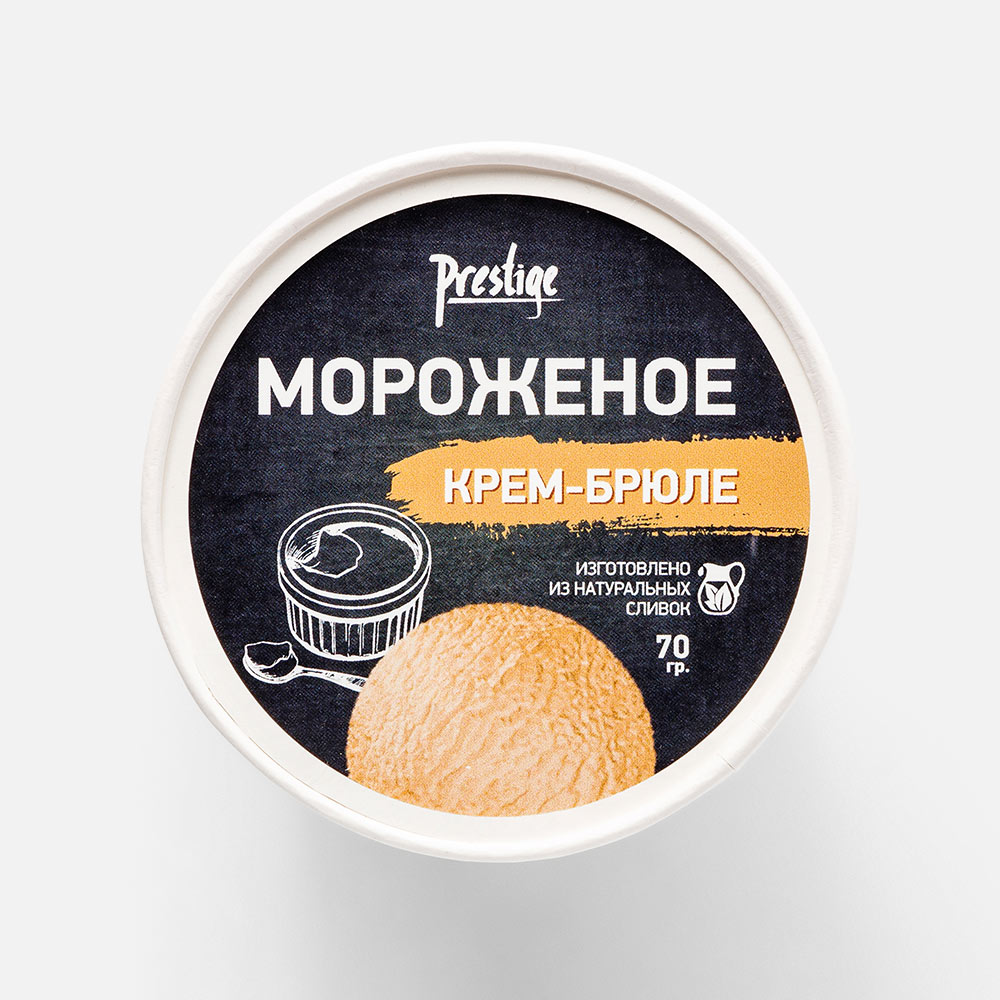 Мороженое Prestige пломбир, крем-брюле, 17%, 70 г