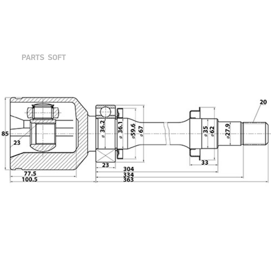 

Шрус Внутренний ZIKMAR Z87516R