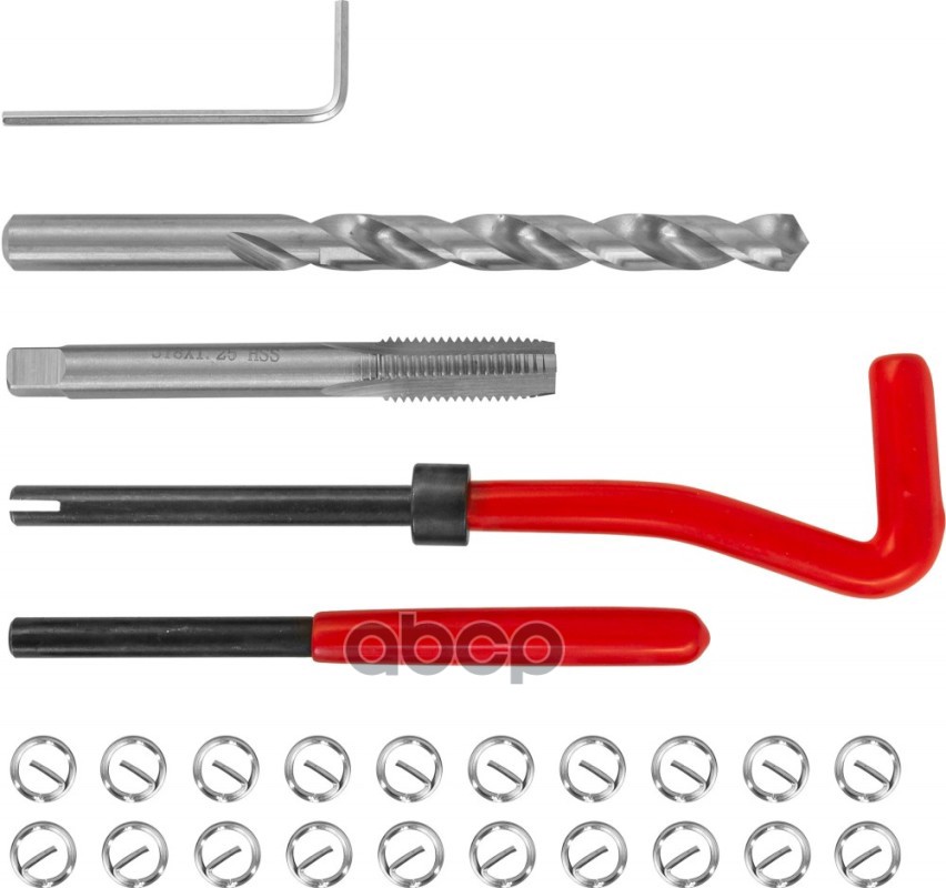 

Набор Для Восстановления Резьбы 25 Пр: M8 X 1,25 Метчик, Вороток Установочный, Вставки THO