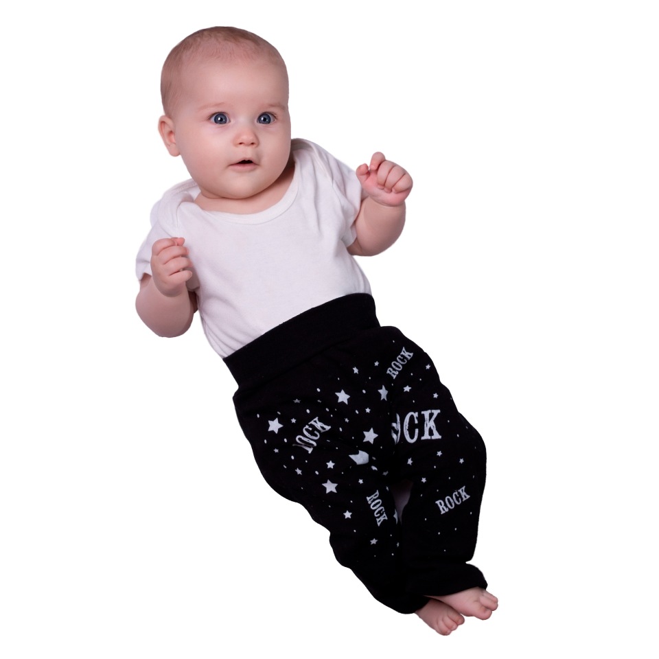 

Ползунки без следа (штанишки) детские Amarobaby (ROCK BABY) черный 74, AMARO-ODR6
